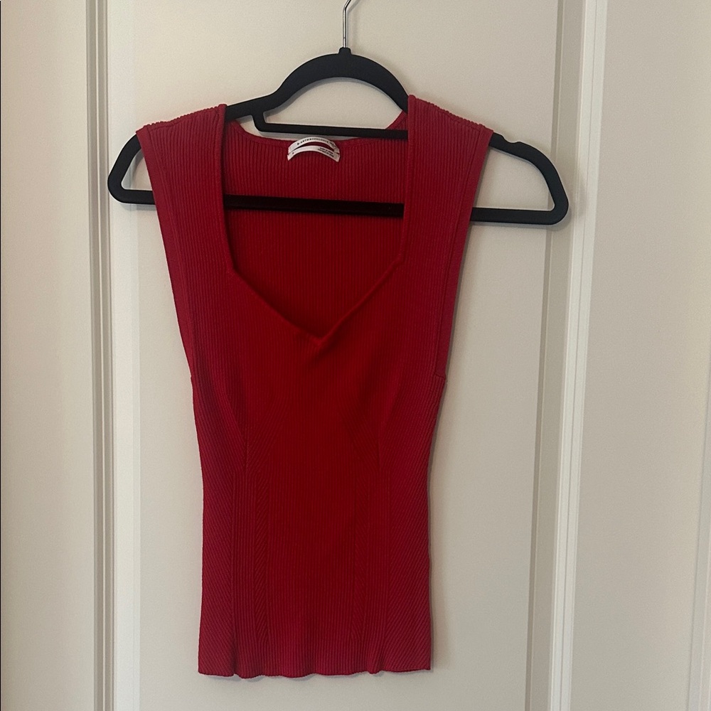 Anthropologie Scarlet Ribbed Tank Top